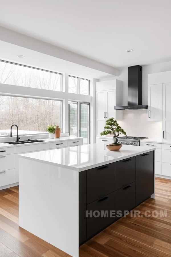 Crisp Minimalist Open Kitchen Bliss