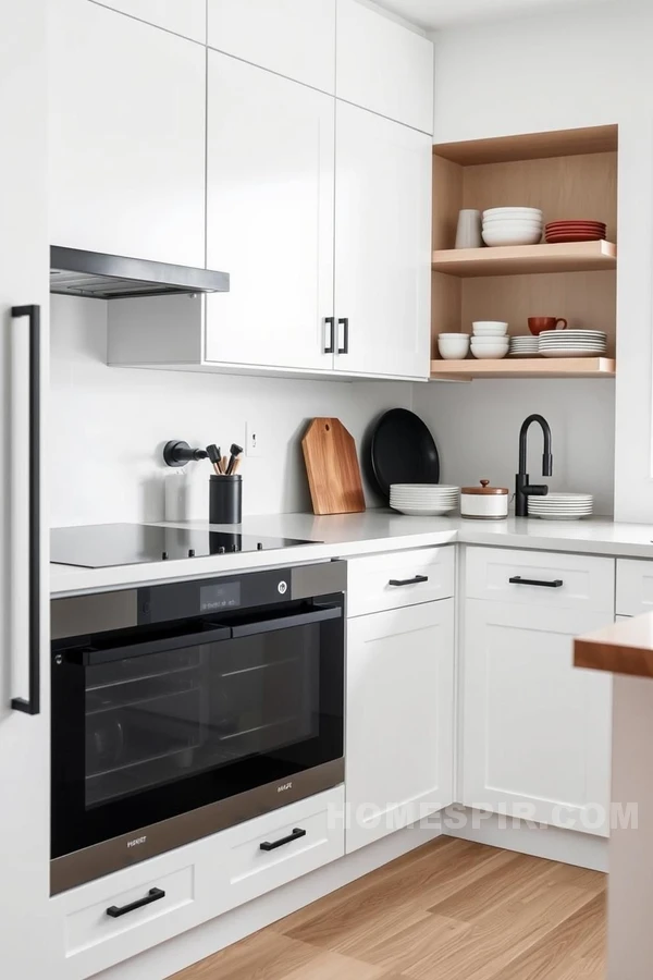 Crisp Scandinavian Kitchen with Open Shelving