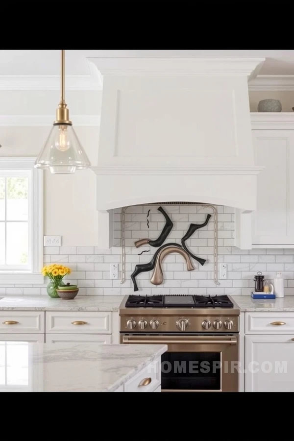 Crown Molding and Subway Tiles in Modern Kitchen