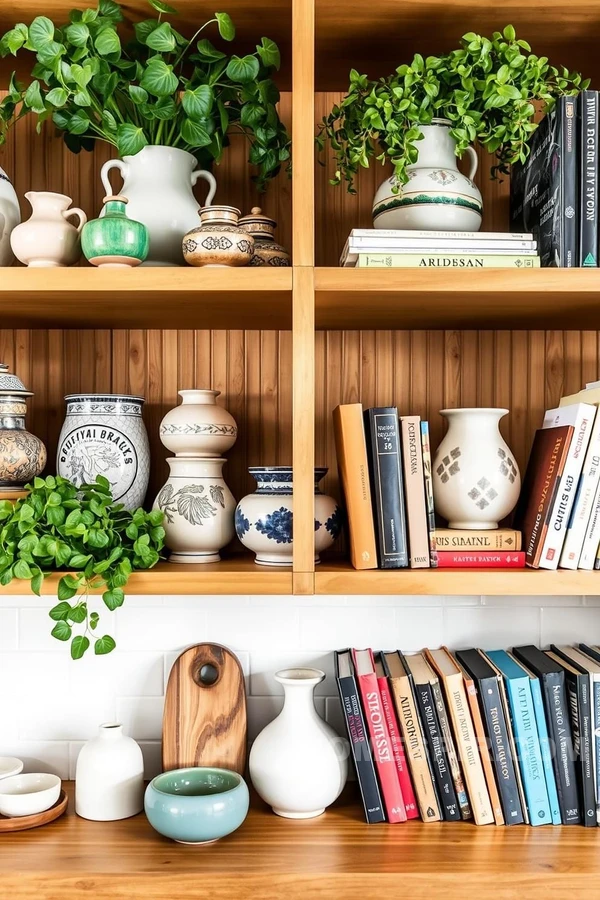 Curated Open Shelving Decor