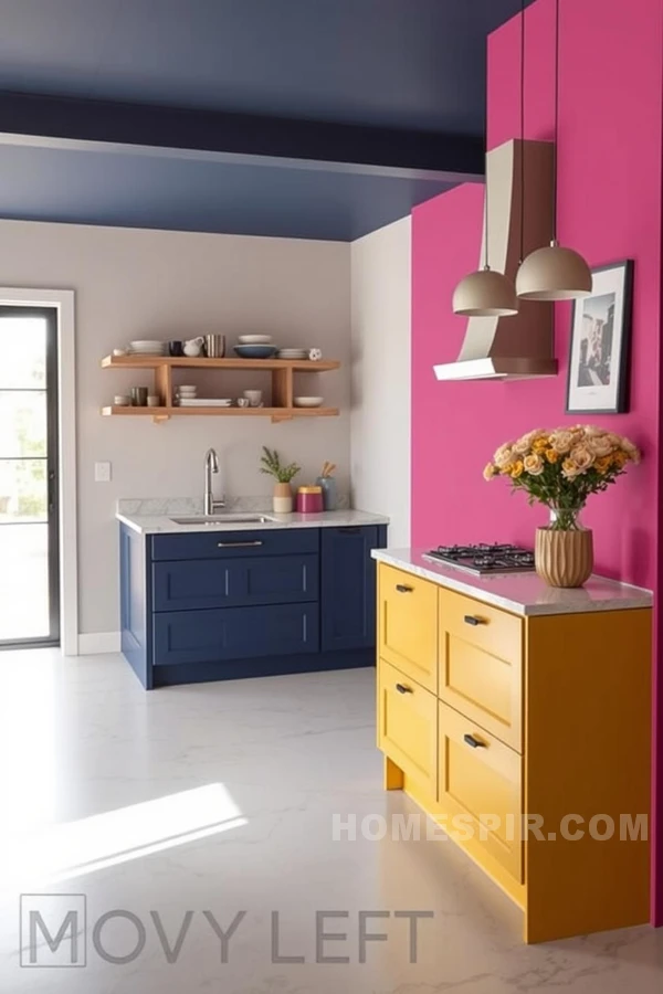 Daring Design: Bold Colors in Open Kitchens