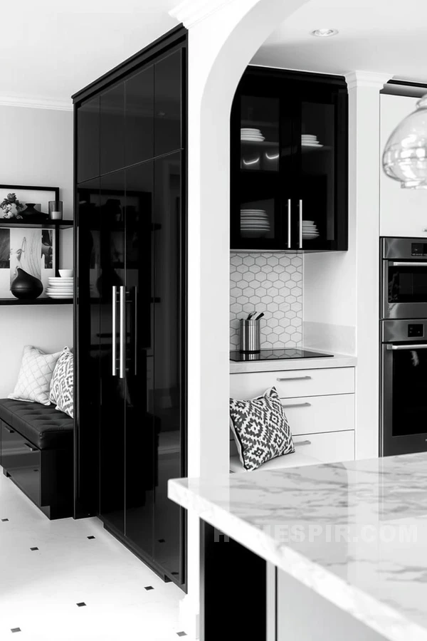 Depth in Monochrome Chic Kitchen