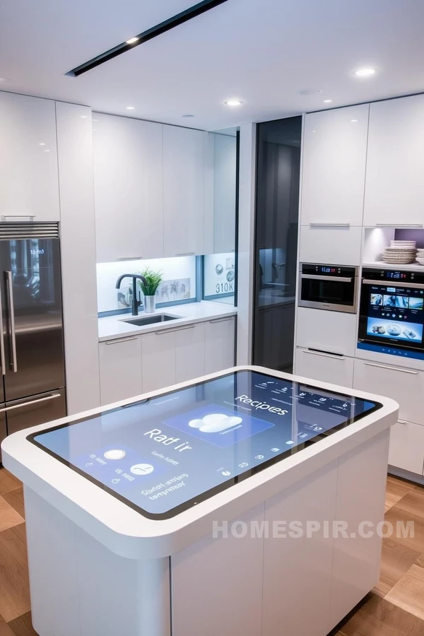 Digital Island and Intelligent Lighting in Kitchen