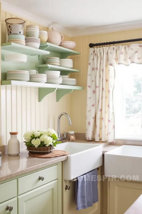 Dove Grey Sink Complements Pastel Harmony