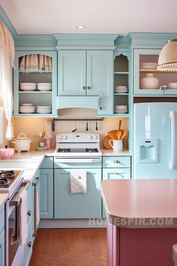 Dreamy Pastel Retro Kitchen Design