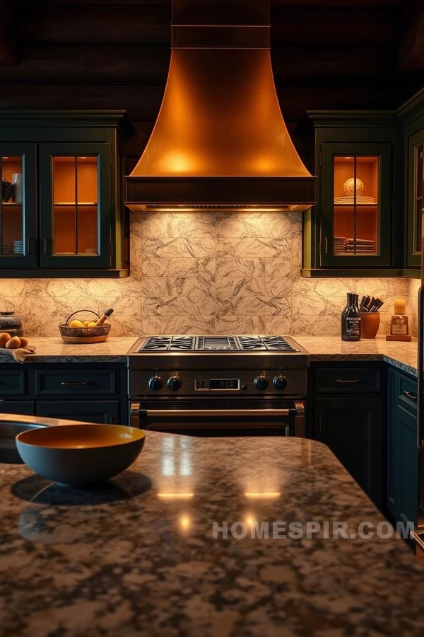 Dusk-Inspired Kitchen With Amber Glow