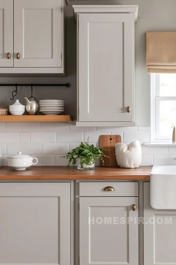 Earth Tones Enhance Farmhouse Industrial Kitchens