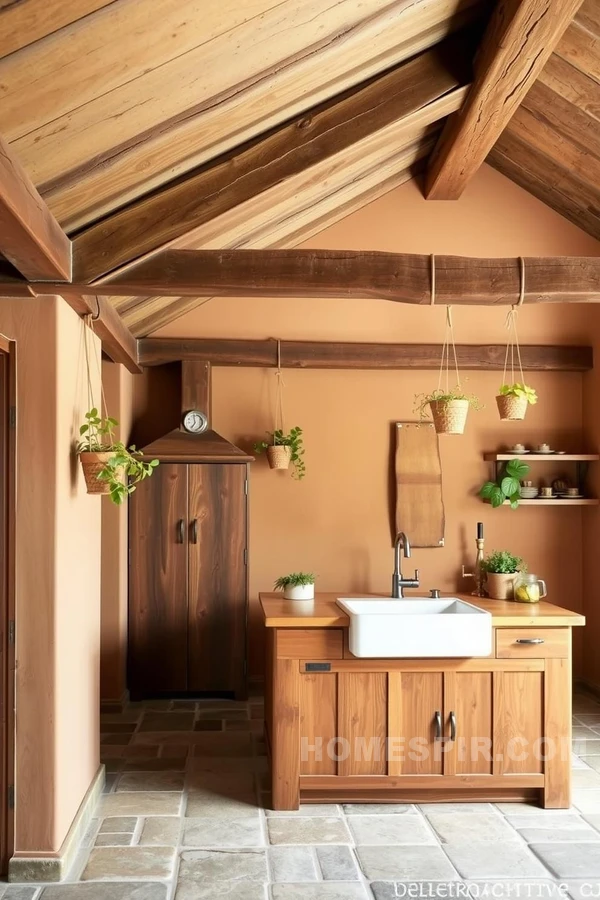 Earthy Rustic Zen Kitchen Retreat