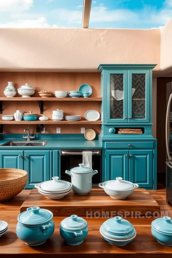 Earthy Sky Tone Blend in Southwest Kitchen