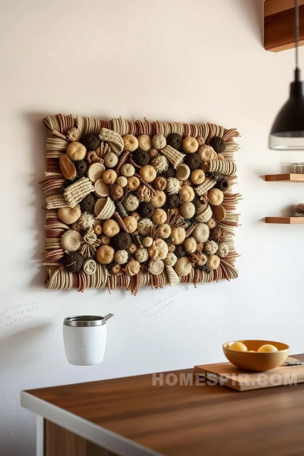 Earthy Textures for Unique Kitchen Walls