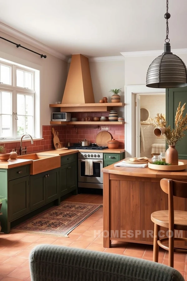 Earthy Tones Transform a Cozy Kitchen