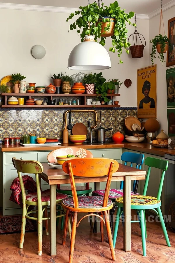 Eclectic Bohemian Paris Kitchen Vibes