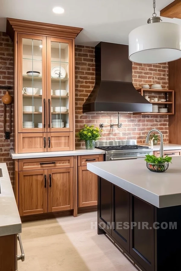 Eclectic Materials in Transitional Kitchen