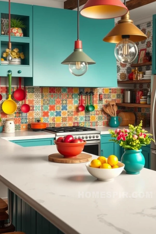 Eclectic Patterns in a Colorful Artisan Kitchen