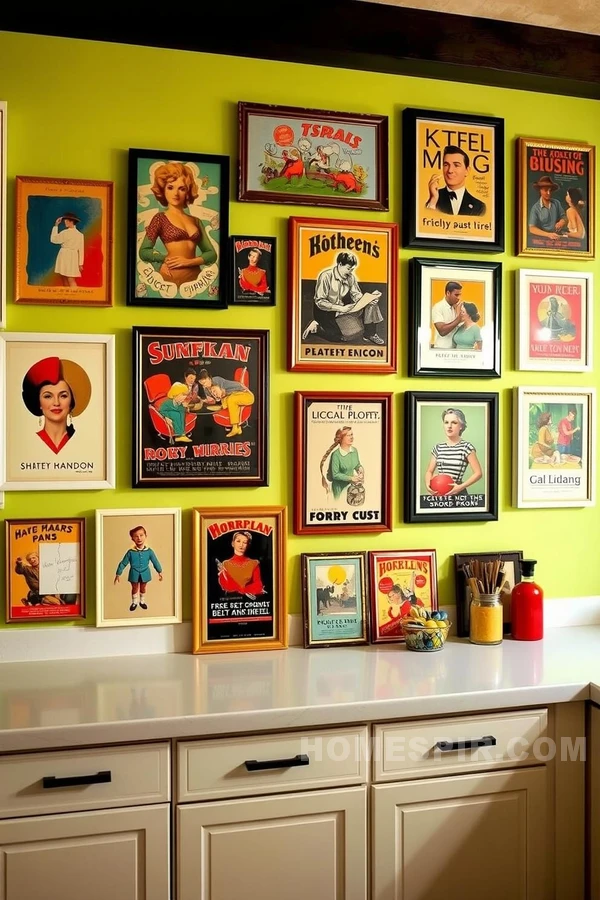 Eclectic Retro Art Gallery Wall Decor