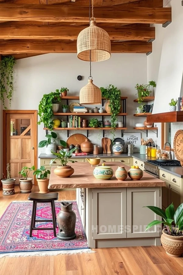 Eclectic Rustic Bohemian Kitchen Style