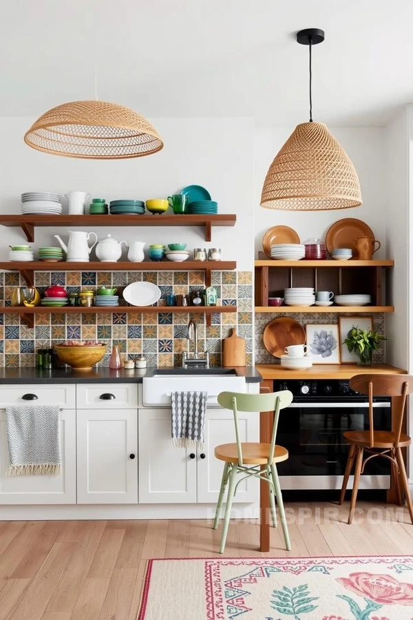 Eclectic Tiles Enhance Nordic Kitchen