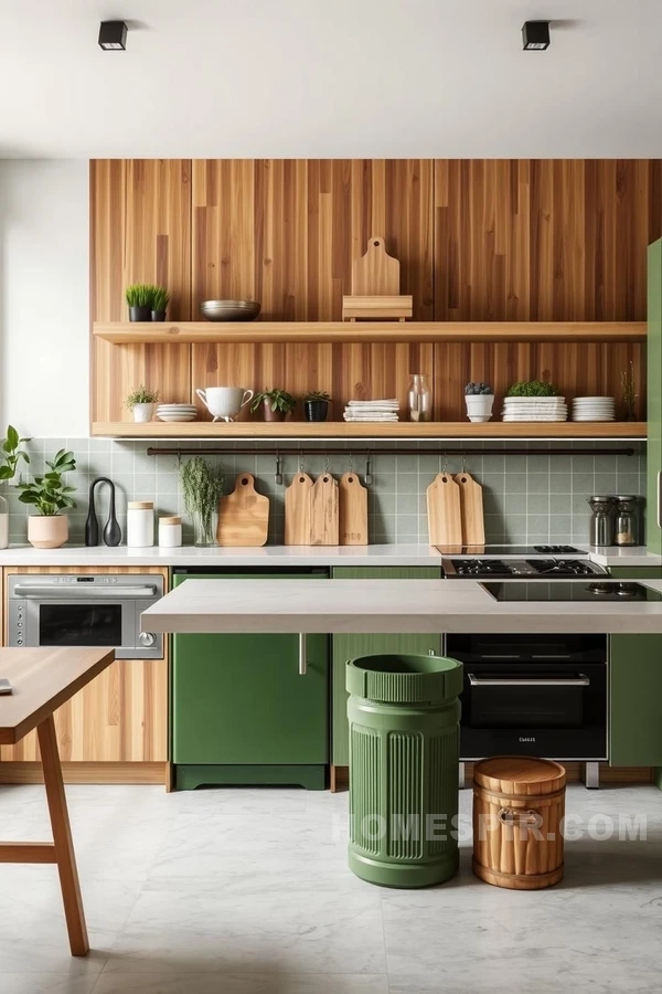 Eco-Conscious Kitchen with Artisan Sustainability