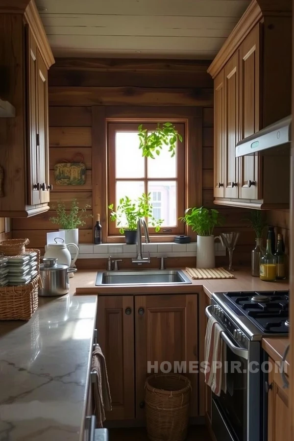 Eco-Friendly Kitchen with Herb Garden