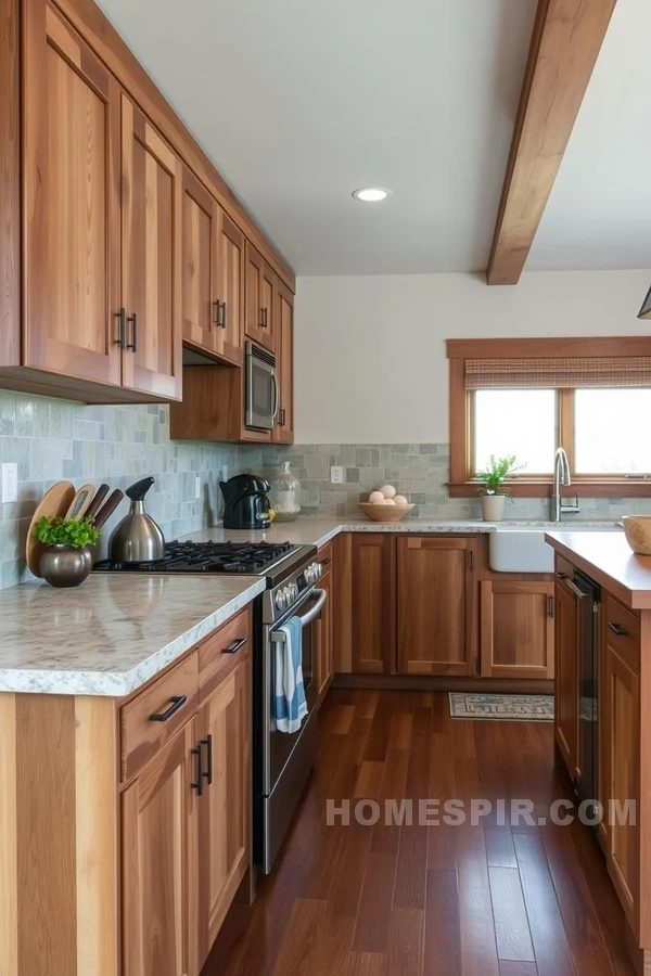 Eco-Friendly Transitional Kitchen with Reclaimed Wood