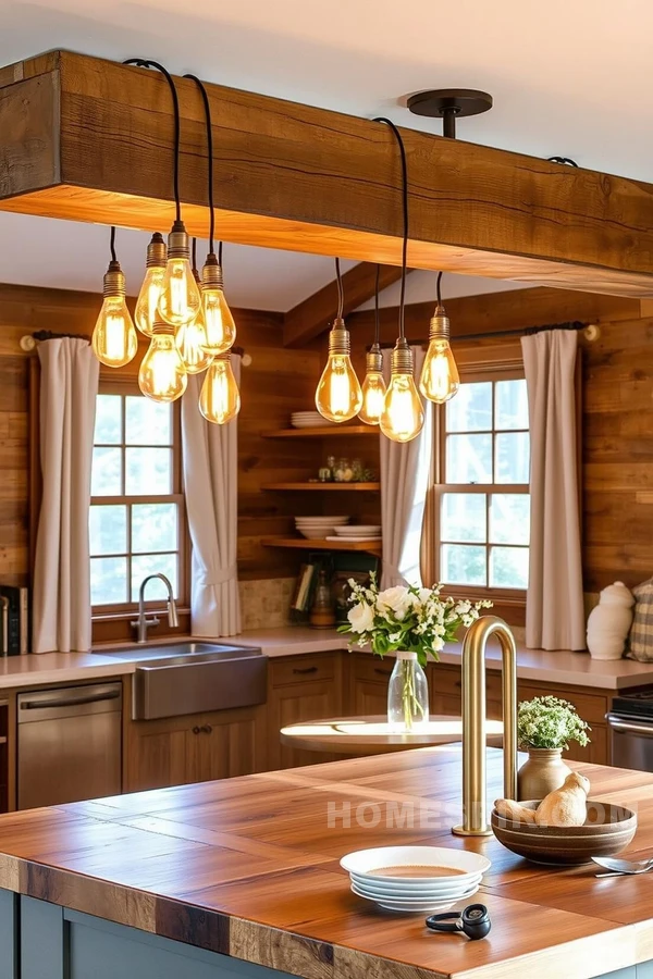 Edison Bulb Pendants Mountain Kitchen Lighting