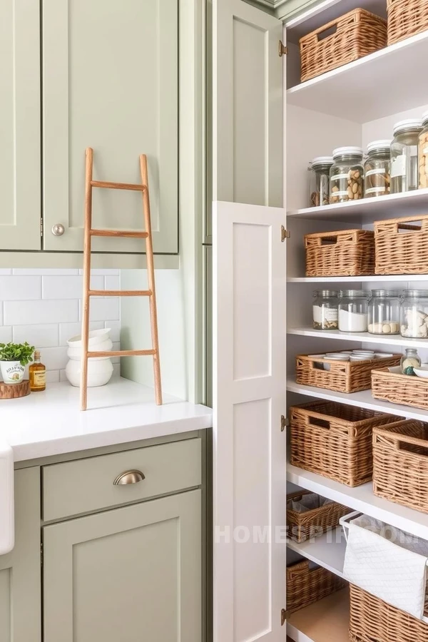 Efficient Kitchen Storage with a Vintage Touch