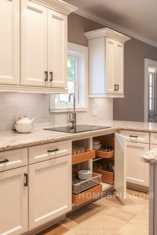 Elegant Cream Toned Cabinetry in Functional Kitchen Design