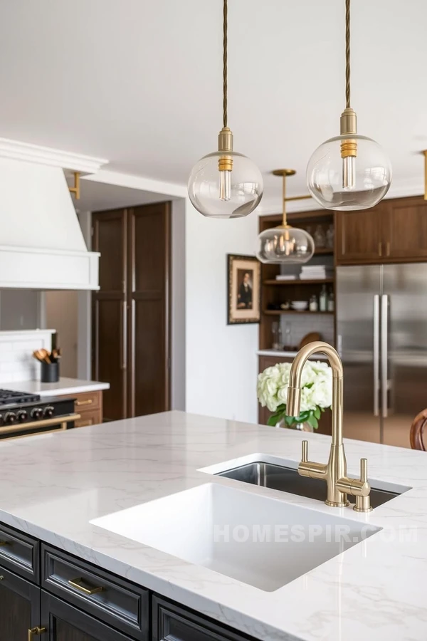 Elegant Design: Open Kitchen with Luxe Finishes