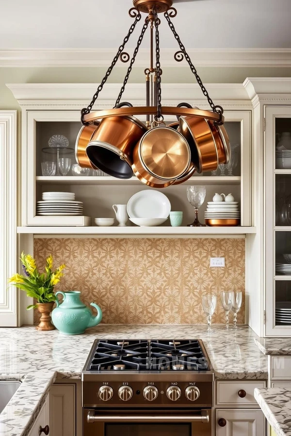 Elegant Kitchen with Patterned Tiles