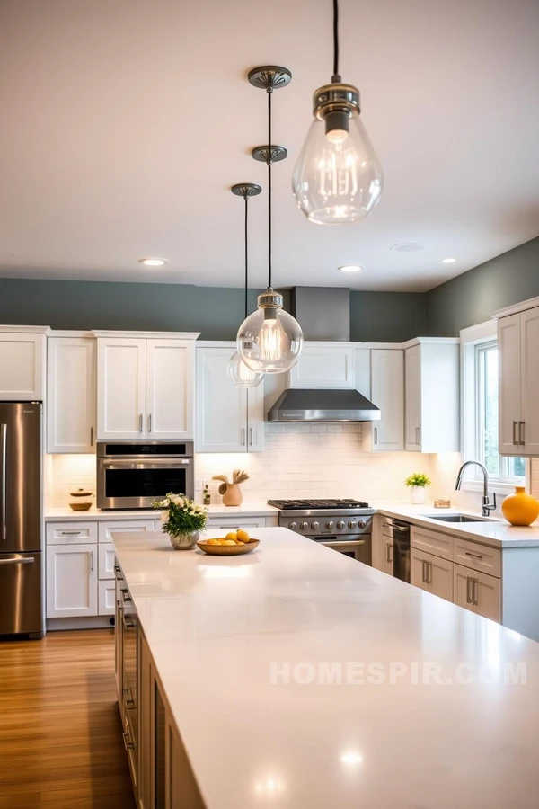 Elegant Lighting in Contemporary Kitchen