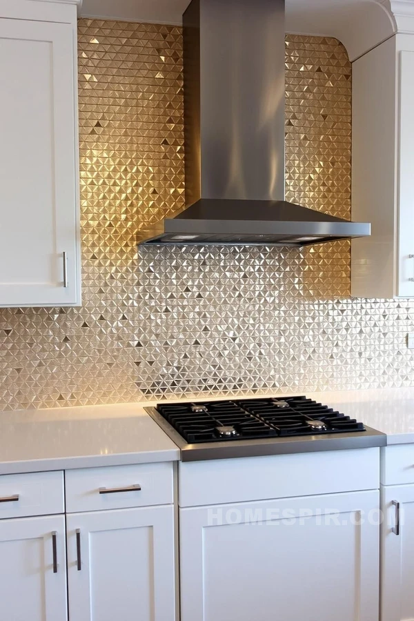 Elegant Minimalist Kitchen with Mosaic Splash