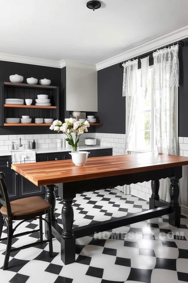 Elegant Monochrome in Parisian Kitchen