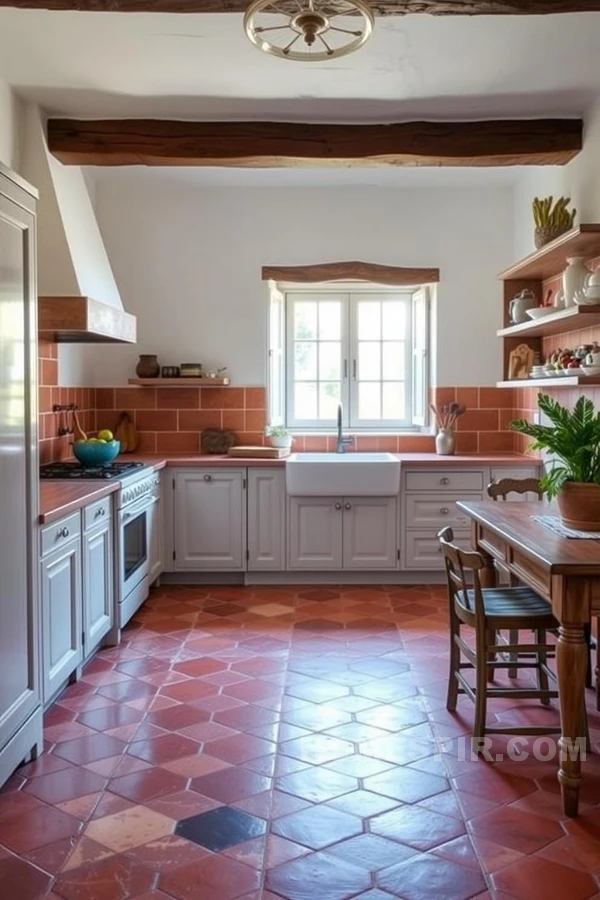 Elegant Terracotta Themed Mediterranean Kitchen