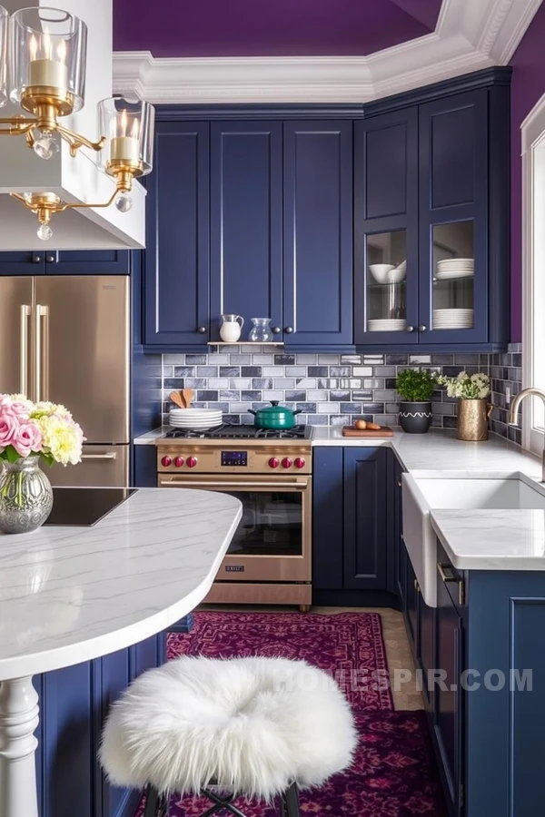 Emerald and Deep Blue Glam Kitchen Accents