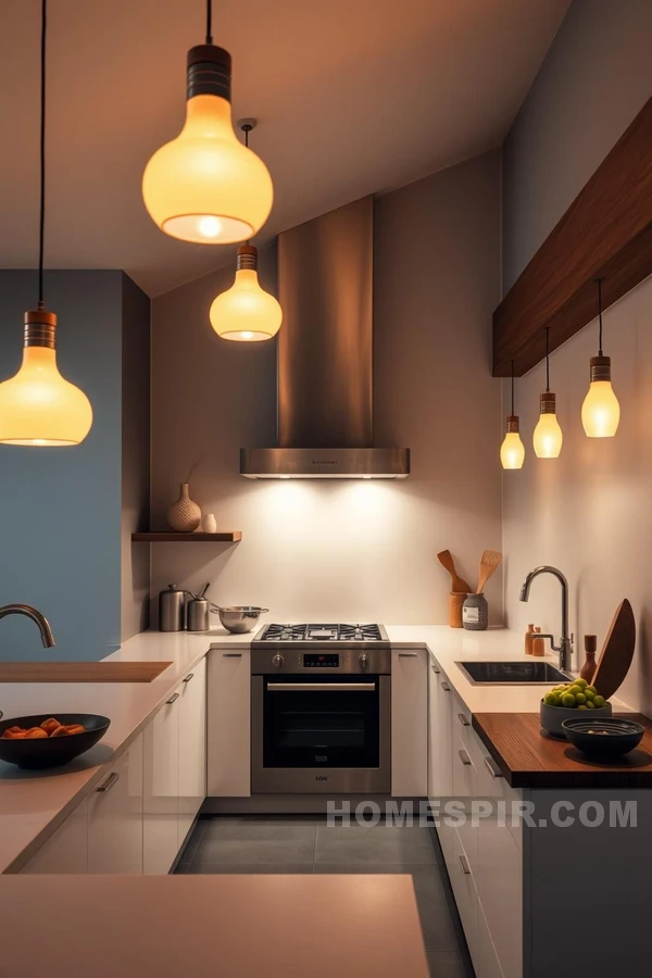 Ethereal Glow in Modern Zen Kitchen