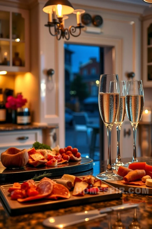 Evening Elegance in Parisian Kitchen Design