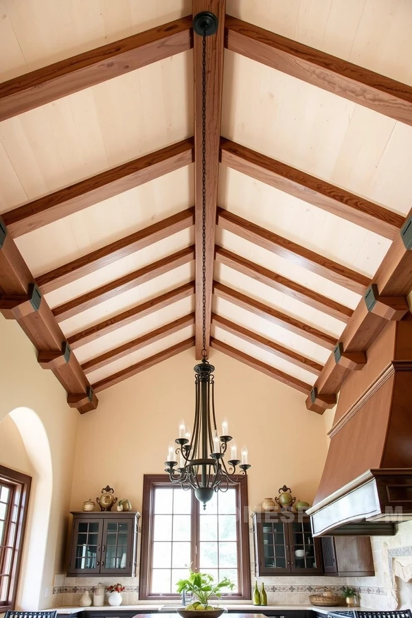 Exposed Beams in Elegant Kitchen Design