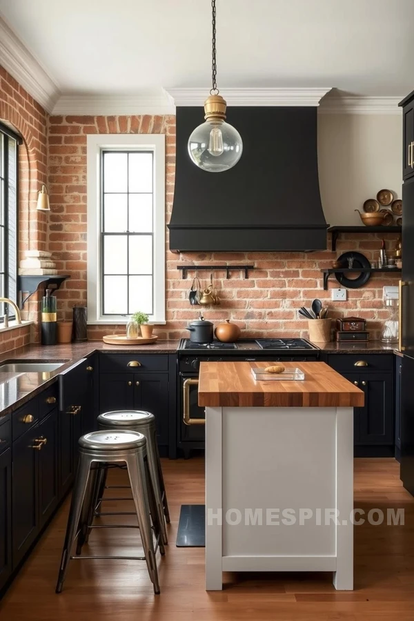 Exposed Brick Walls in Victorian Industrial Fusion