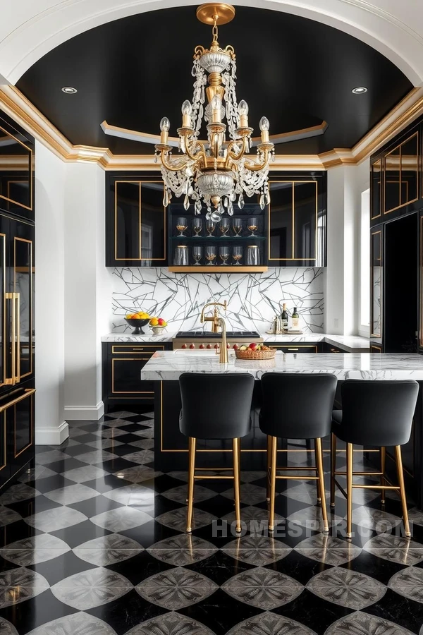 Extravagant Art Deco Kitchen with Glam