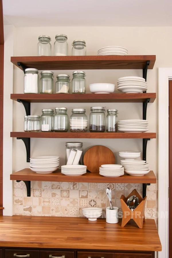 Farmhouse Industrial Kitchens with Open Display