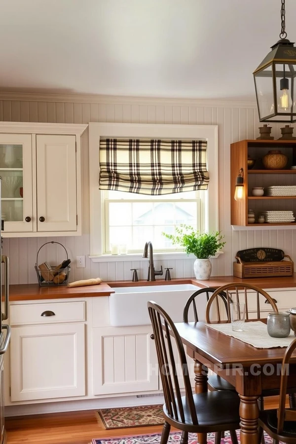 Farmhouse Sink in Cozy Craftsman Kitchen