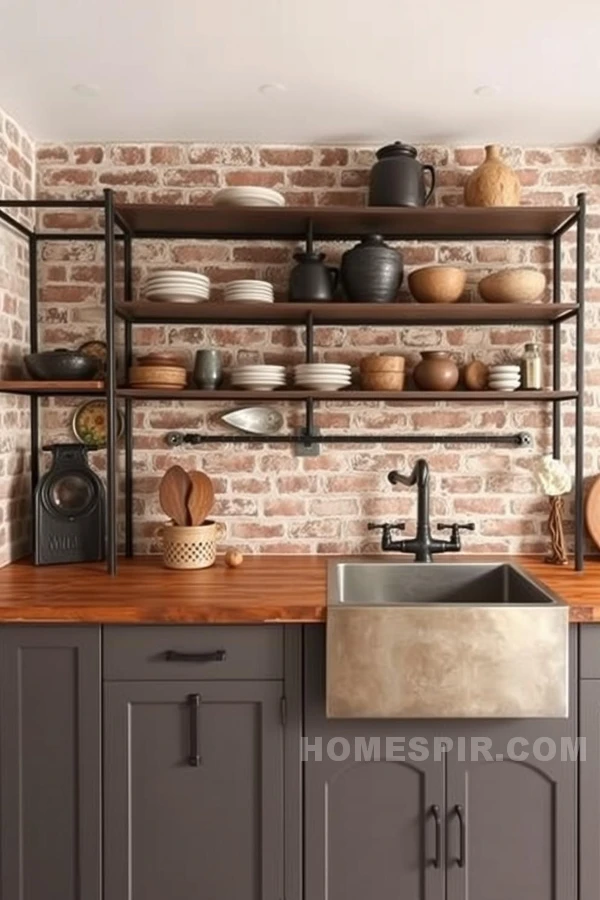 Farmhouse Sink in Rustic Industrial Style