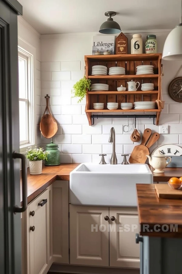 Farmhouse Sink With Retro Kitchen Charm