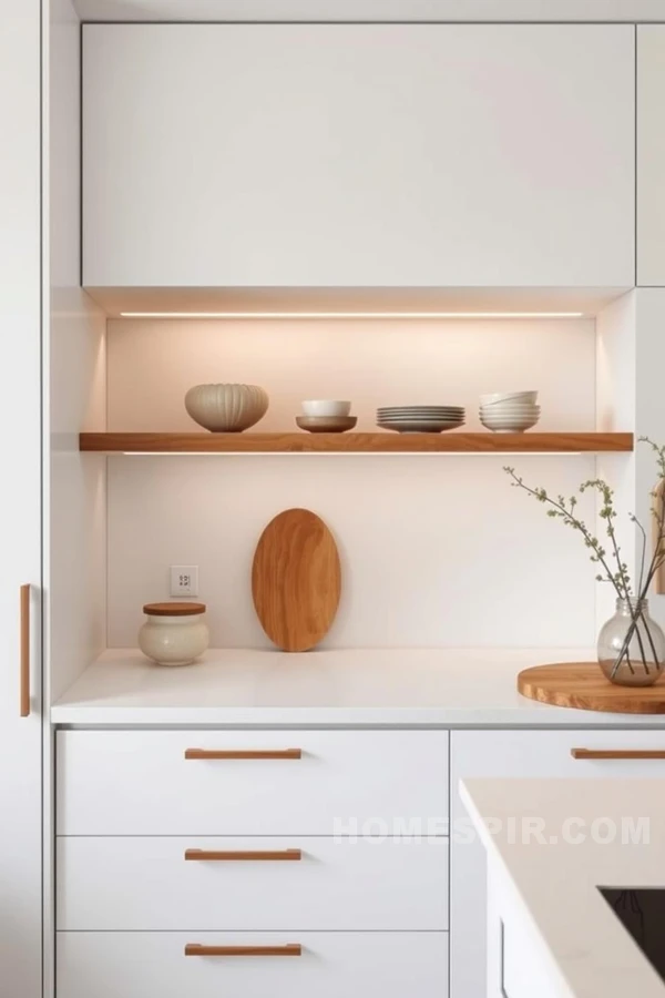 Floating Shelves for Zen Kitchen Simplicity