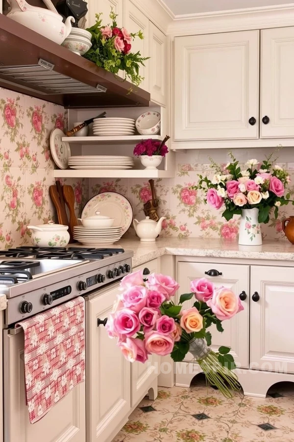 Floral Charm in Paris Kitchen Decor