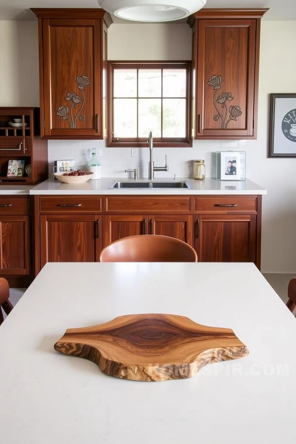 Floral Motif Cabinetry for Zen Space