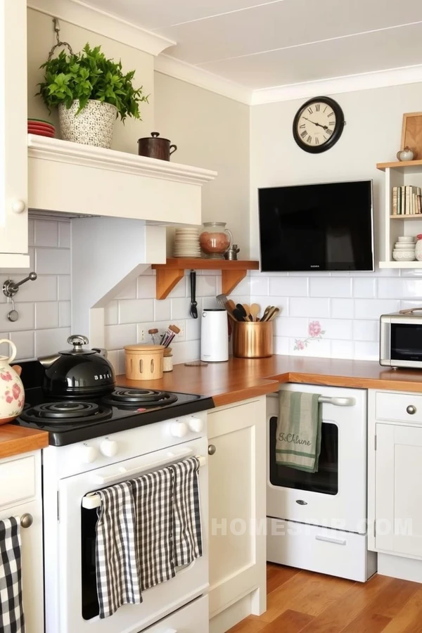 Floral Patterns in Modern Cottage Kitchen