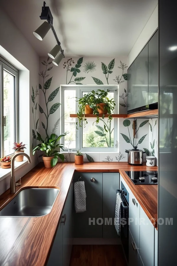 Forest Inspired Compact Kitchen Design