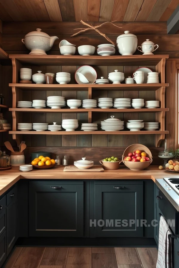 Functional Aesthetic in Cabin Kitchen Display