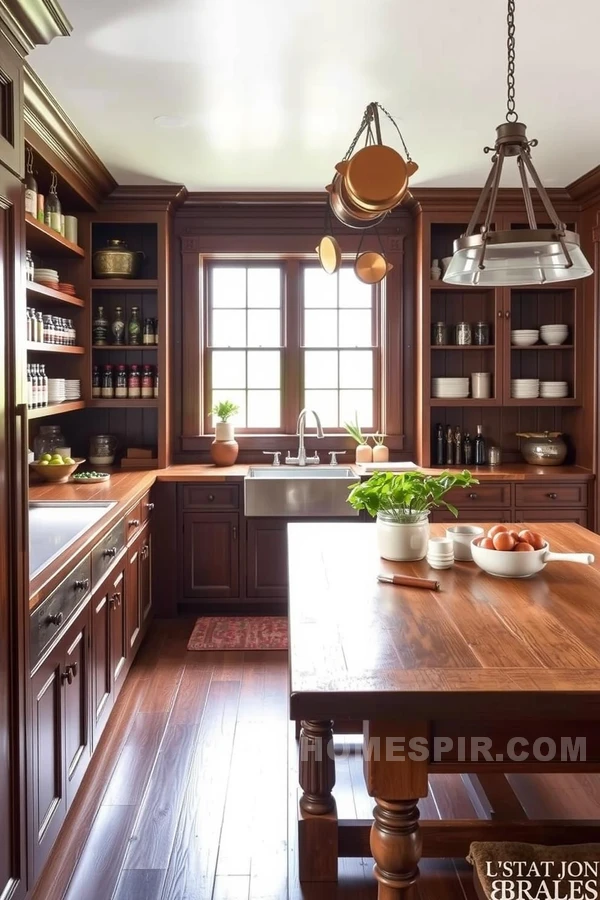 Functional Colonial Kitchen Workspace